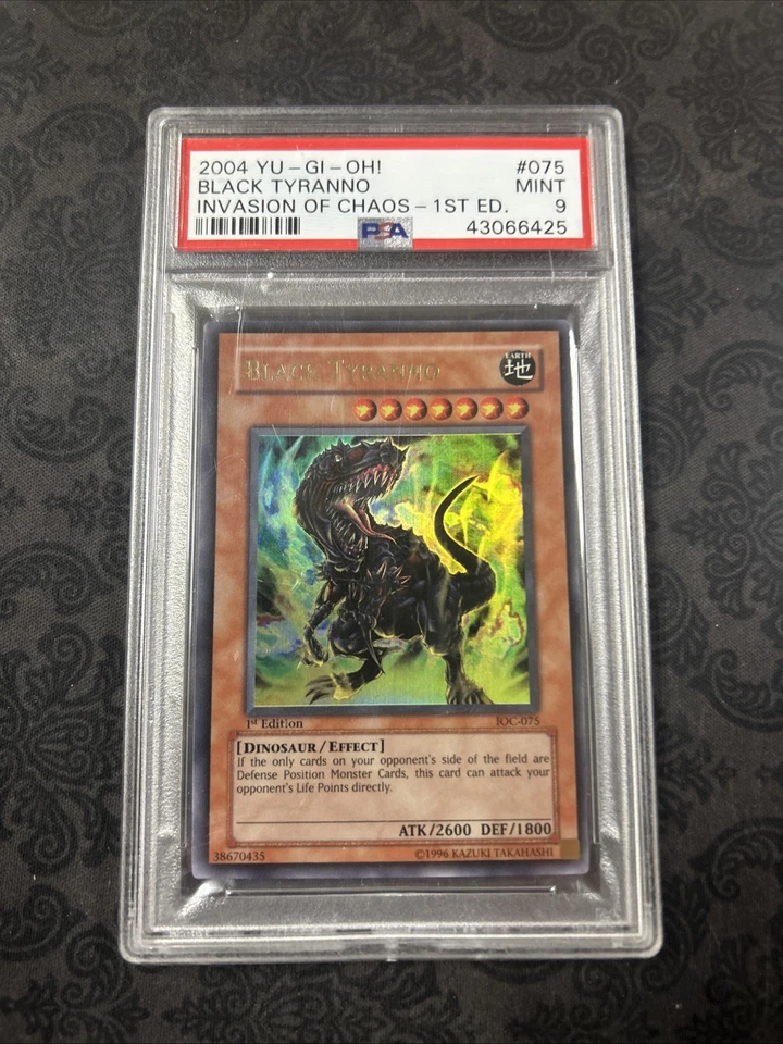2004 Yu-Gi-Oh! Black Tyranno 2004 IOC-075 1st Edition PSA 9 - Image 1 of 2