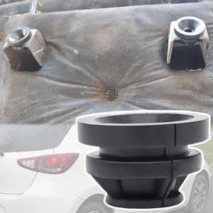 Black Rubber Engine Mount Cushion Cover Kit for Mazda Vehicles Set of 4 - Picture 1 of 12