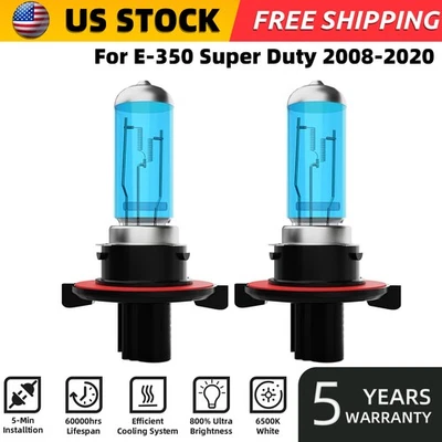 For Ford E-350 Super Duty 2008-20 H13/9008 Halogen Headlight Bulbs High/Low Beam - Image 1 of 4