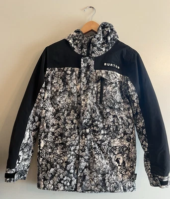 BURTON Niños Chaqueta Aislante Encubierta Abrigo Nieve PINOS AÉREOS NEGRO VERDADERO Grande Foto 1 de 4