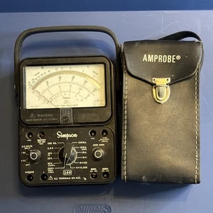 Vintage Simpson 260 Serie 5 Analog Multimeter & Amprobe Ultra Stromzange Kabel - Bild 1 von 22