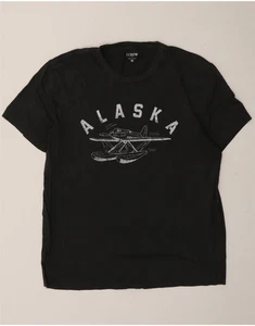 J. CREW Mens Alaska Graphic T-Shirt Top Medium Black Cotton DR28 - Picture 1 of 3