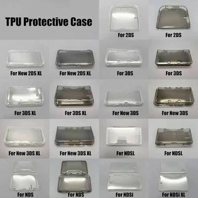 TPU Sleeve For New 2DS 3DS XL LL DS DSL DSi Console Soft Crystal Protective Case - Image 1 of 4