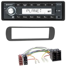 Continental USB MP3 AUX 1DIN Autoradio für Lancia Y (1996-2004) - schwarz - Bild 1 von 9