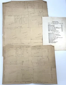 Handwritten Blueprints for the House of David Z. Norton Esq. Camden So. Carolina - Bild 1 von 2