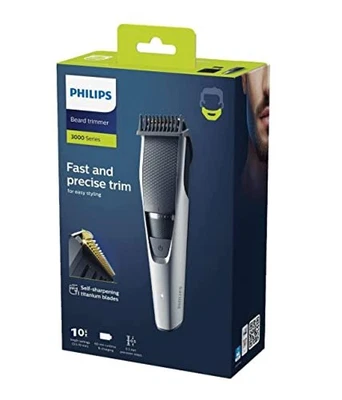 Philips BEARDTRIMMER Series 3000 BT3206/13 regolabarba Nero, Argento - NUOVO  - Immagine 1 di 4