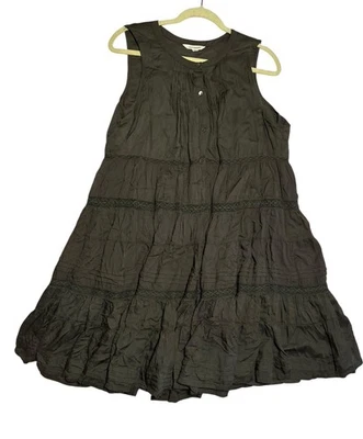 Lucky Brand Women's Everyday Swing Mini Dress Size Large Olive Green Boho - Image 1 of 4