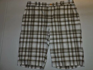 Ralph Lauren Active Women's Casual Shorts-Brown White Size 10 EUC - Picture 1 of 3