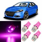 13 x Ultra PINK Interior LED Lights Package For 2013 - 2016 Dodge Dart +TOOL