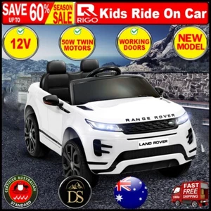 Kids Ride On Car Licensed Land Rover 12V Electric Car Toys Battery Remote White - Picture 1 of 11