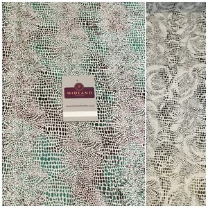 Non Stretch Animal Reptile Foil Printed Fabric 150cm MU1310 - Picture 1 of 15