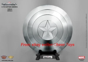 King Arts 1:1 MPS012 Captain America 2 Shield Metal Silver version Global 25 - Picture 1 of 7