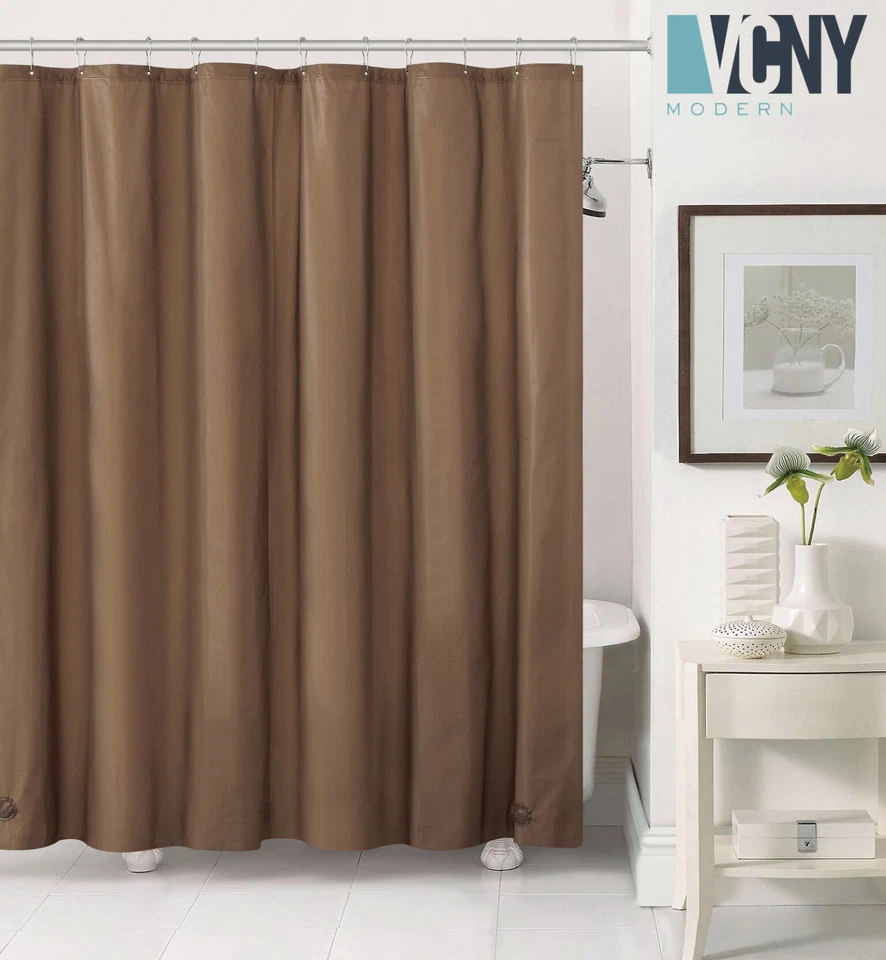 VCNY Heavy Duty Peva Plastic Shower Curtain Liners W/ Magnets - Assorted Colors Foto 1 de 4