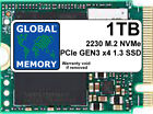 1TB M.2 2230 Pcie Gen3 x4 Nvme SSD Ms Superficie 3/4/Pro (X, 7 8, 9)/ Go,
