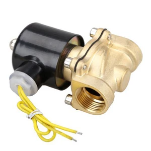 New 1/4"-1'' DN15-DN25 Brass BSP Electrical Normally Closed Solenoid Valve - Picture 1 of 8