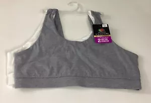 2XL Fruit Of The Loom Plus Tank Style Comfort Bras - 2 Pack Cotton Stretch NWT - Picture 1 of 18