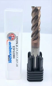 3/8'' Carbide Endmill 4 Flute Rougher NuCra-S Coating Rougher Series (CA4-I) - Picture 1 of 4