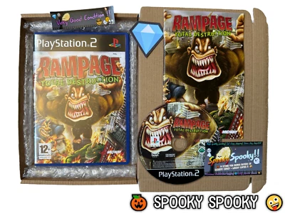 Rampage Total Destruction PS2  - UK PAL VGC CIB with Natural Disc - Tracked - Image 1 of 4