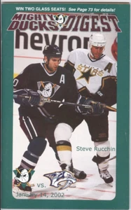 2002 Ducks vs Predators Program: Steve Rucchin Cover - Picture 1 of 1