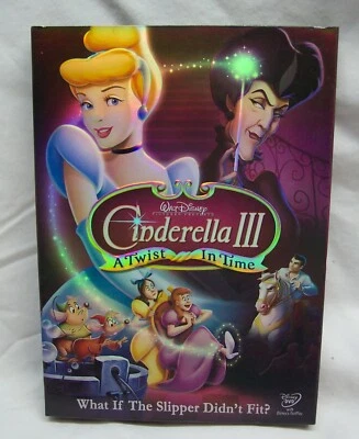 RARE Walt Disney CINDERELLA III: A TWIST IN TIME DVD Movie 3 NEAR MINT! Foto 1 de 4