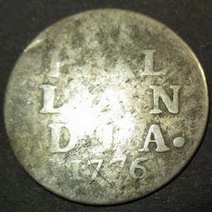 Magic Key Date 1776 Date of Independence! Colonial New York Silver Lion Dime Hol - Picture 1 of 4