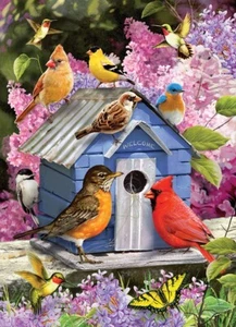 Cobble Hill Frühling Vogelhaus Puzzle ~ 1.000 Teile - mit Poster - Bild 1 von 2