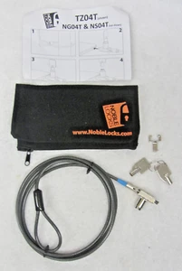 NUEVO Cerradura de cuña compacta Noble Locks TZ04T y llaves para computadora portátil Nuevo en paquete Envío gratuito SH - Imagen 1 de 3
