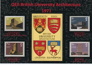 QEII 1971 NICE DISPLAY OF BRITISH UNIVERSITY ARCHITECTURE MINT MNH #3 - Picture 1 of 2