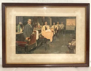 Antique Engraving or Photo of William McKinley in a Barbershop Circa 1895 - Picture 1 of 5