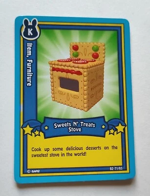 Webkinz Tarjetas Coleccionables Serie 2 Artículo, Muebles Dulces N' Treats Estufa B2-71/85 Foto 1 de 2