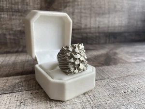 Large Sterling Silver Men's Nugget Ring Size 10 1/2 - Picture 1 of 5