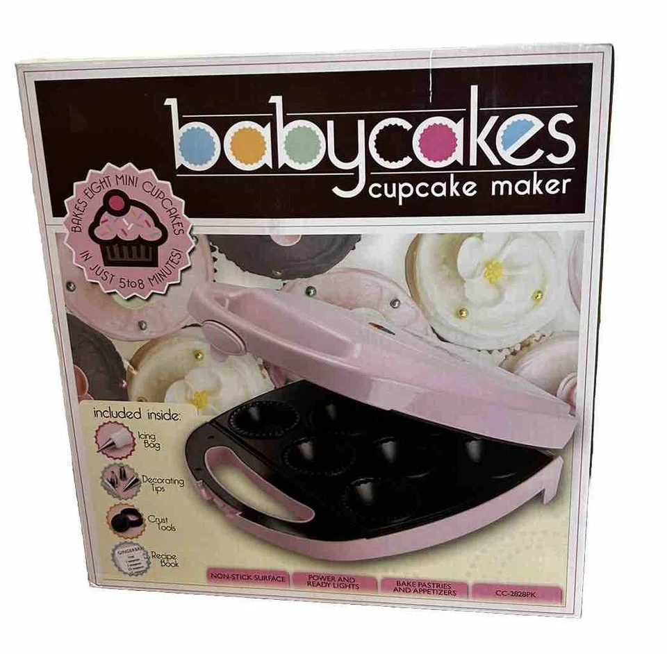 Babycakes Cc-2828pk Cupcake Maker Pink Makes 8 Cupcakes