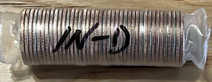 2002-D INDIANA State Quarter BU Roll~~40 Coins in ORIGINAL BANK WRAPPED ROLL - Picture 1 of 1