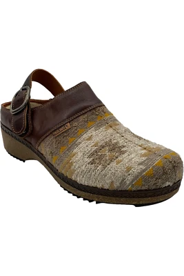 Pikolinos Knit Slip-On Clogs Denia Caoba - Image 1 of 3