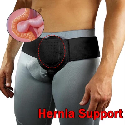 Men Inguinal Hernia Belt Post Surgery Support Truss Groin Adjustable Straps Band - Image 1 of 4