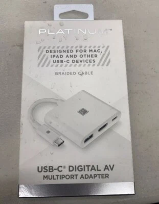 Platinum- USB-C Digital AV Multiport Adapter - White - Image 1 of 2