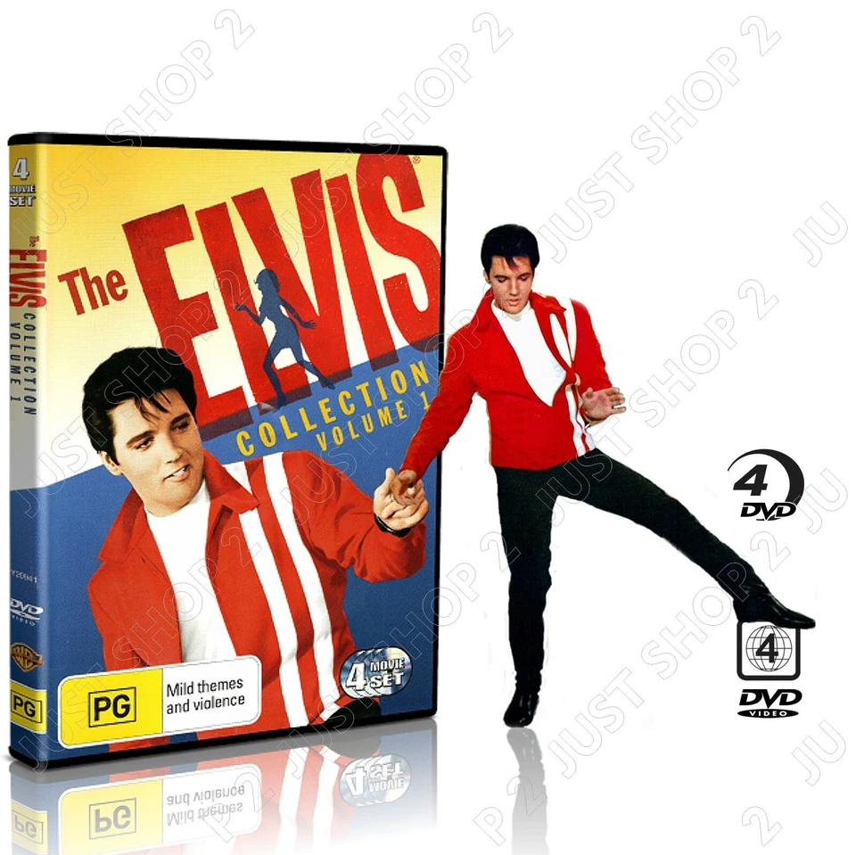 The Elvis Collection DVD : 4 Of The King Of Rock N Rolls Best Movies : Brand New - image 1 of 3
