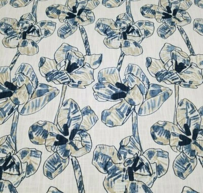 Lucinda in Aqua BTY Richloom 100% Algodón Slub Pato Mediano 54" Ancho Foto 1 de 2