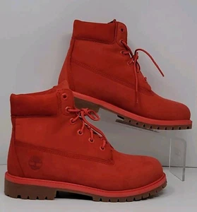 Timberland 50th Edition Premium 6-Inch Waterproof Boot Red Kids Size 6.5 New - Picture 1 of 10