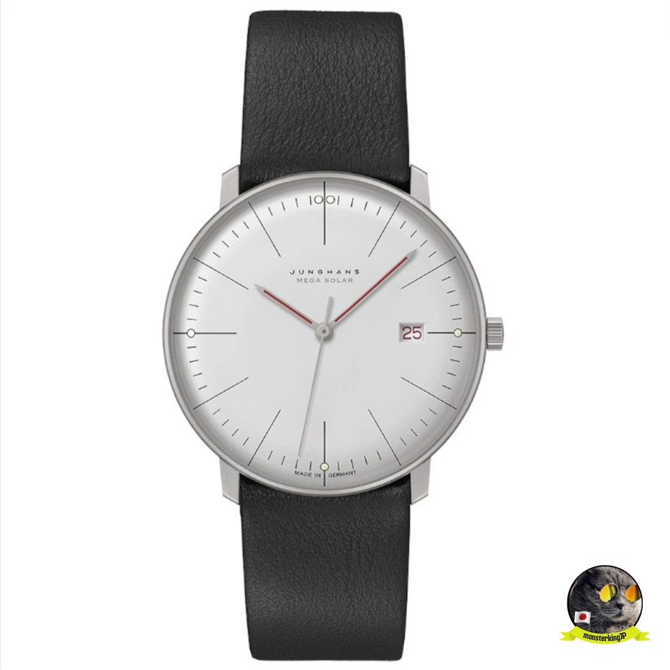 JUNGHANS Max Bill MEGA Solar 59/2326.02 Titanium Radio Solar Watch 38mm