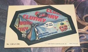 1980 TOPPS CHEWING GUM WACKY PACKAGES SERIES 3 #138 CLUNKY CHOCOLATE CHECKLIST - Picture 1 of 2