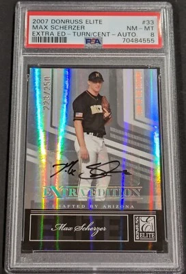 2007 Donruss Elite MAX SCHERZER Extra Edition AUTO /250 Turn Of The Century RC - Image 1 of 4