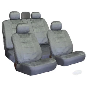 NEW FOR MAZDA SEMI CUSTOM GREY VELOUR CAR TRUCK SEAT COVERS SET - Picture 1 of 6