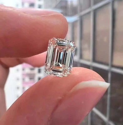 White D-Diamond 1.50 Ct Certified CVD Loose Diamond Emerald Cut VVS1 Gems AJ21 - Image 1 of 2