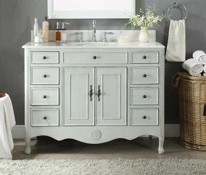 46.5 inch Fayetteville Antique Gray Bathroom Vanity Sink HF-8535CK - Picture 1 of 7
