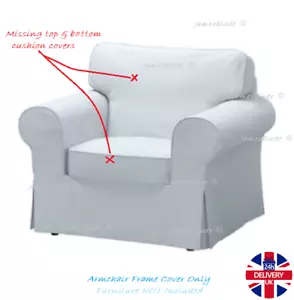 EKTORP Cover for Armchair Frame - Nordvalla Light Blue: 003.177.49 IKEA - Picture 1 of 3