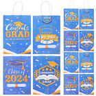  16Pcs Grad Themed Gift Bags Multi-Function Paper Bags Shopping Bags Candy