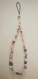 Handmade Beaded Phone Charm, Wrist Strap Phone Lanyard AU - Photo 1 sur 1