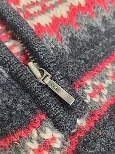 VTG Lands End Nordic Fair Isle 1/4 Zip Pullover Herren 2XL Wolle Opa Urlaub EUC - Bild 1 von 15