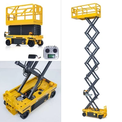 1/14 CUTMODEL Metal RC Hydraulic Scissor Lift Platform Self-propelled I6S Radio - Bild 1 von 4
